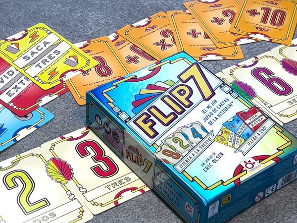 Cartas de número, bonificación y acción de Flip 7