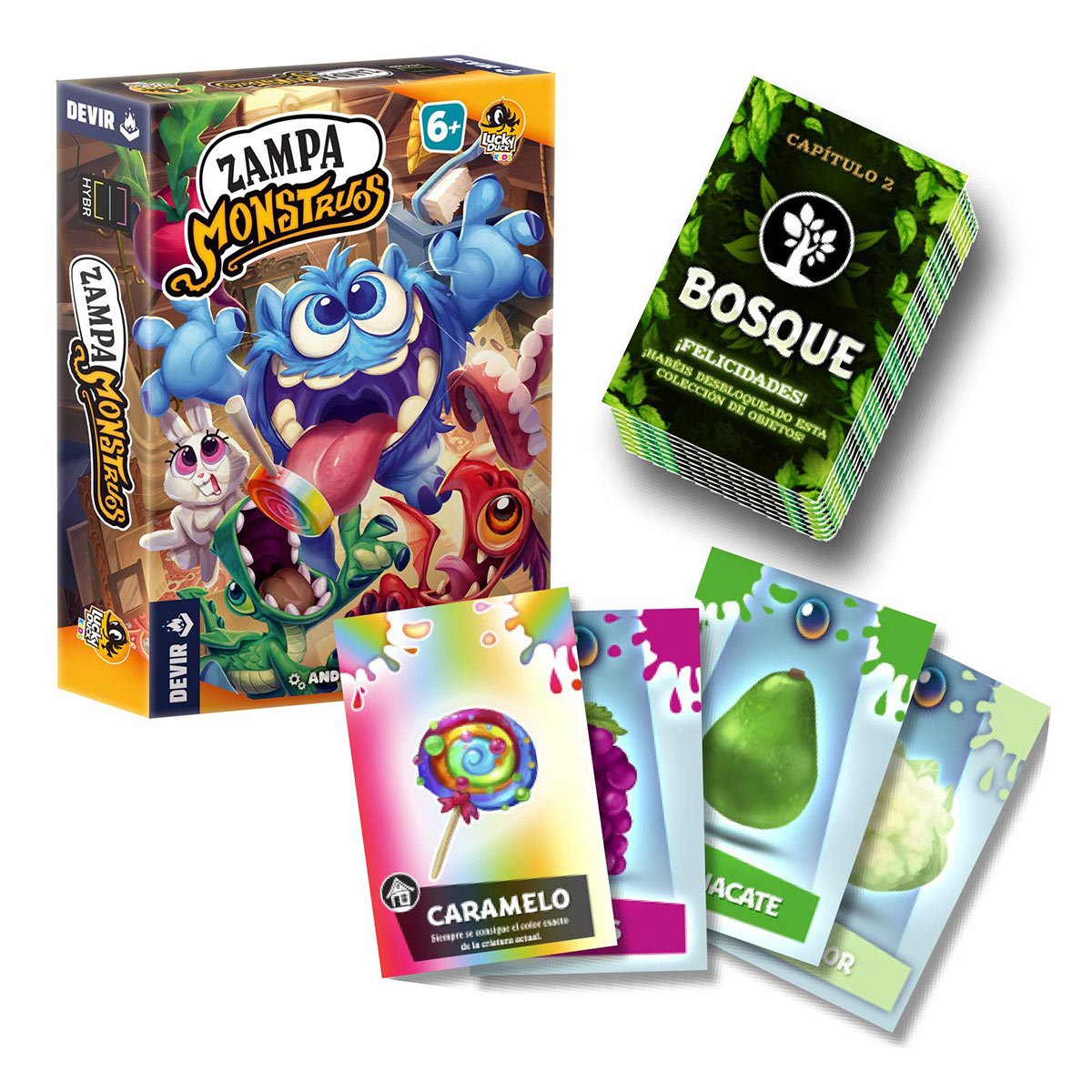 Cartas y monstruos incluidos en Zampa Monstruos