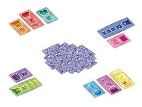 Cartas desplegadas del juego Pelusas
