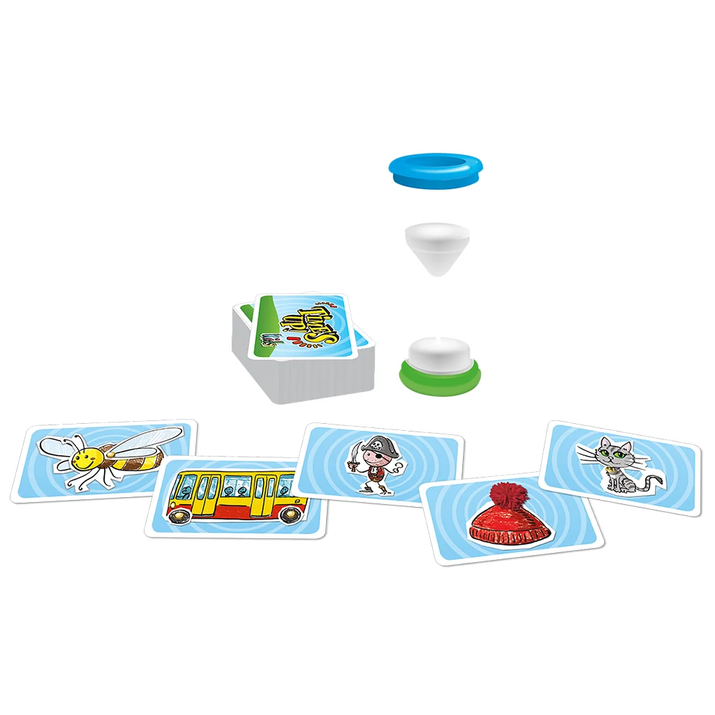 Cartas ilustradas y componentes de Time’s Up! Kids 1