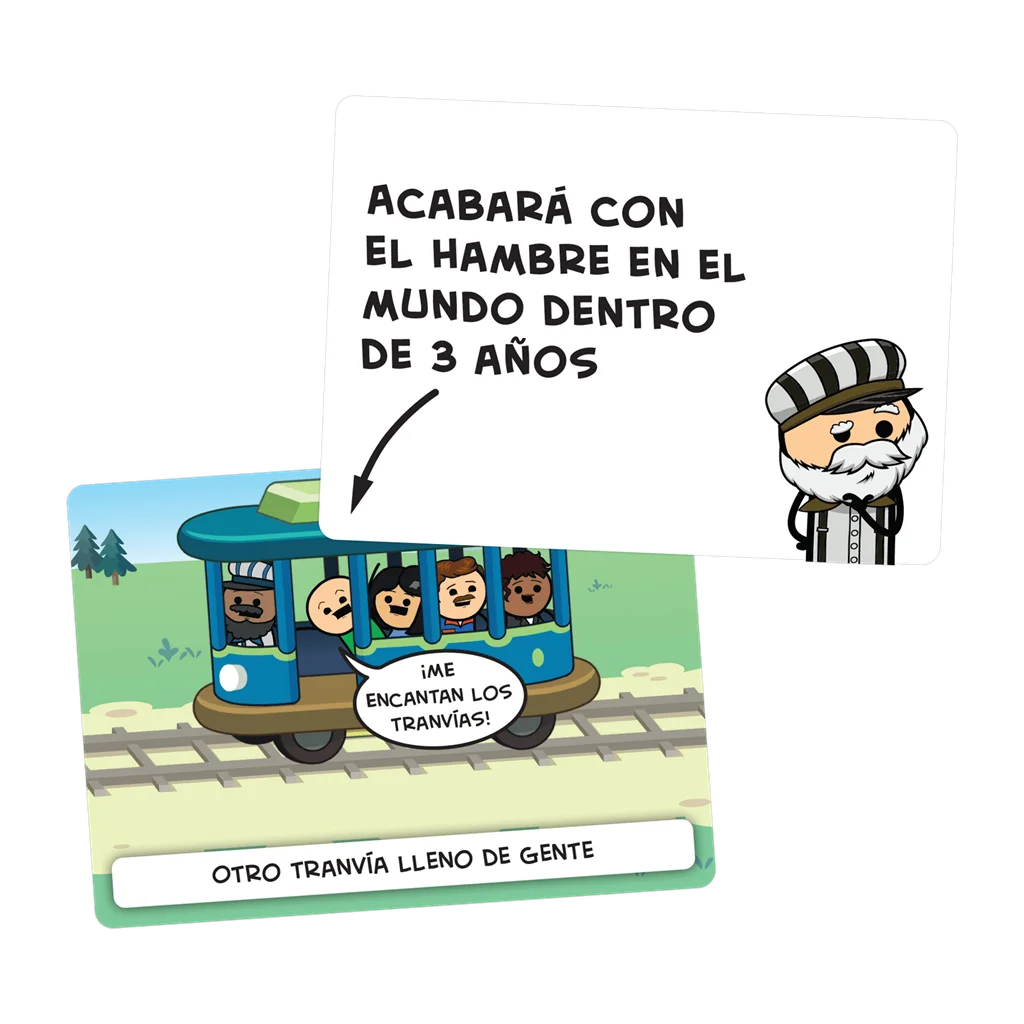 Cartas y componentes de Tranvía Mortal