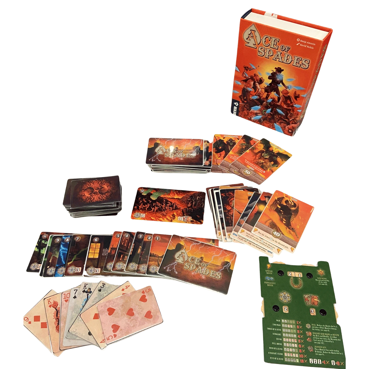Cartas, marcadores y componentes oficiales de Ace of Spades