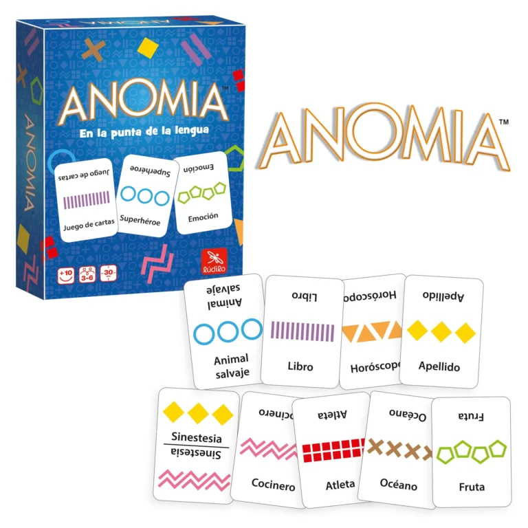 Caja abierta y barajas de Anomia