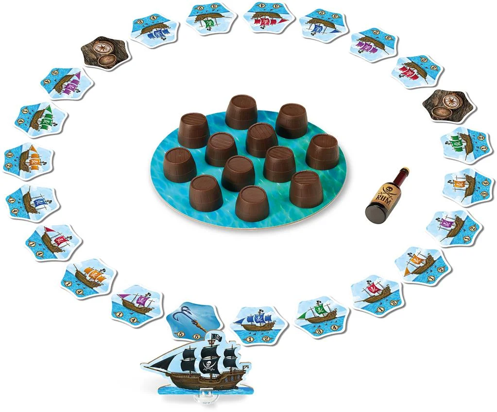 Barcos, barriles y componentes tridimensionales de Arrr-Mada
