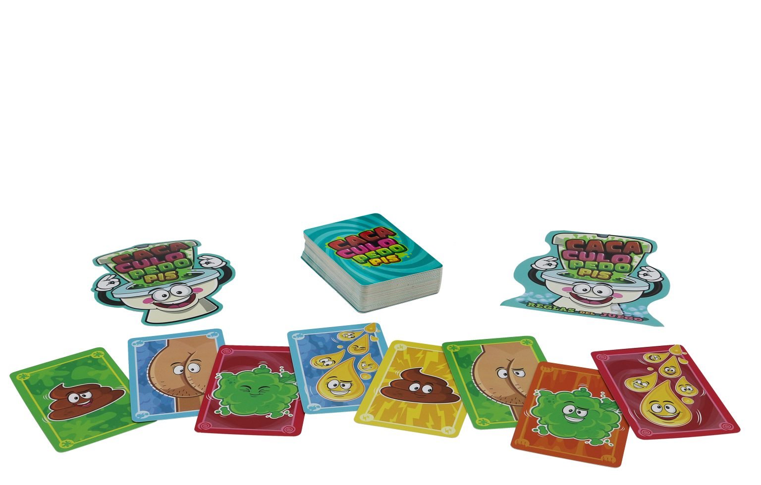 Cartas y componentes de Caca Culo Pedo Pis