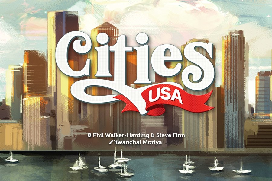 Partida de Cities USA con losetas, carreteras y edificios