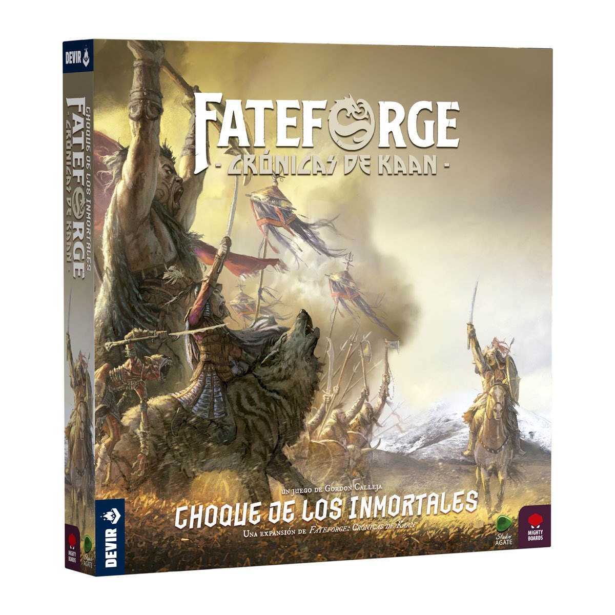 Caja de la edición española de Fateforge Choque de los Inmortales publicada por Devir