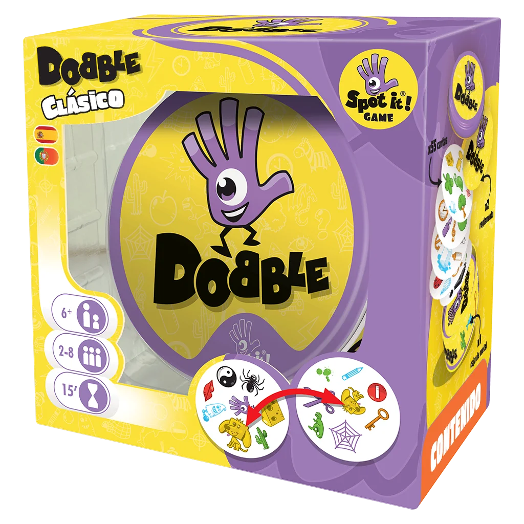 Caja de la edición española de Dobble publicada por Asmodee