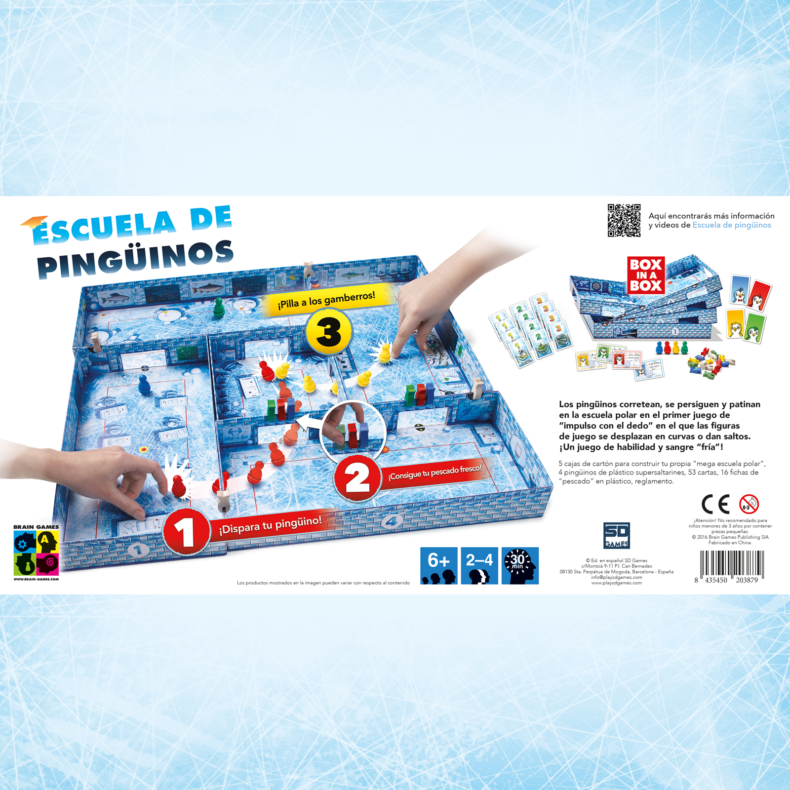 Escuela modular, cartas, peces y pingüinos de Escuela de Pingüinos durante una partida