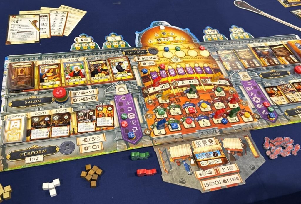 Partida de Lutier con tablero y componentes