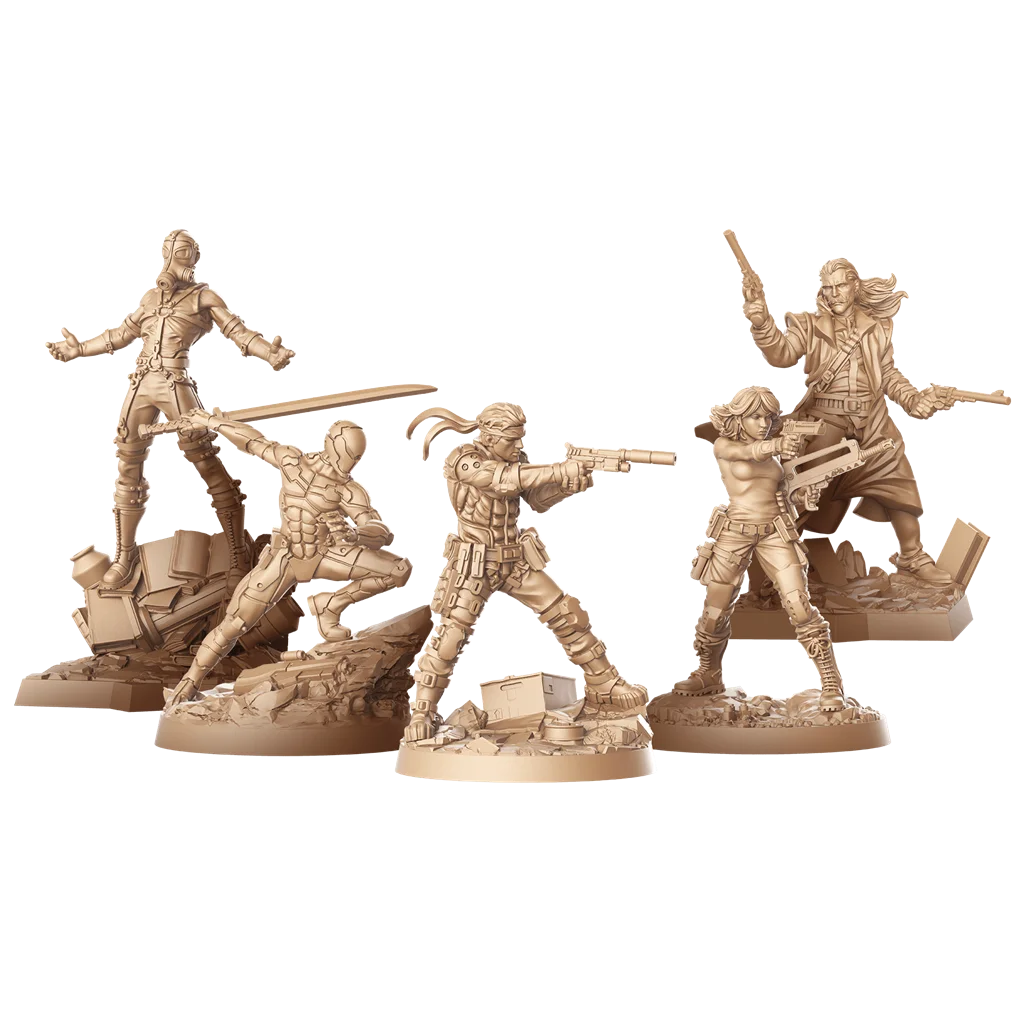 Miniaturas de los personajes de Metal Gear Solid El juego de mesa