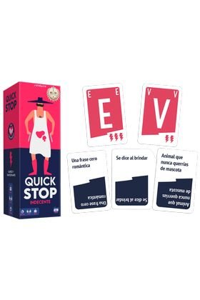 Cartas de categorías y letras de Quick Stop Indecente