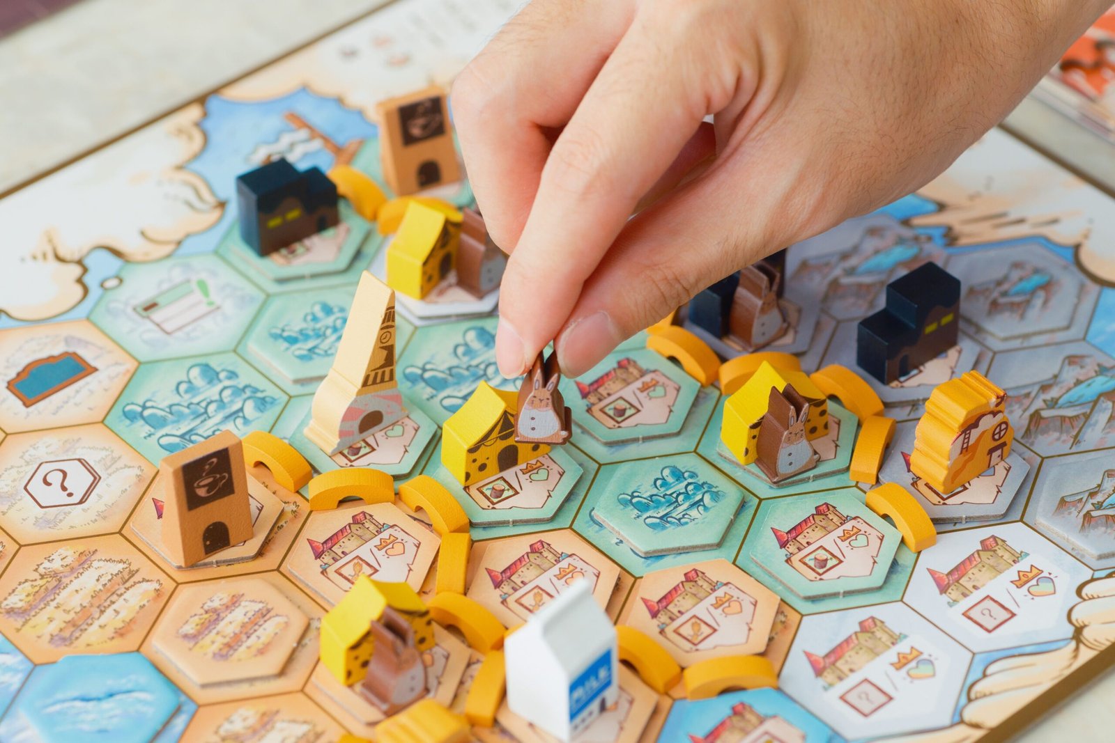 Partida de Sweet Lands con tableros y componentes