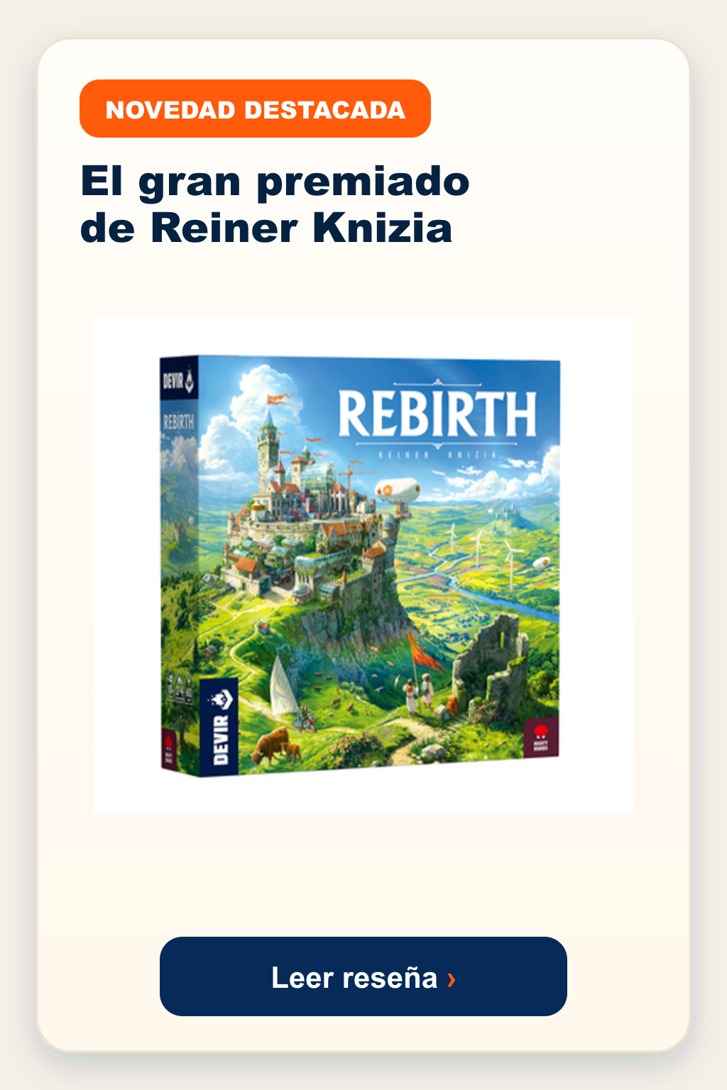 Novedad destacada: Rebirth, el gran premiado de Reiner Knizia