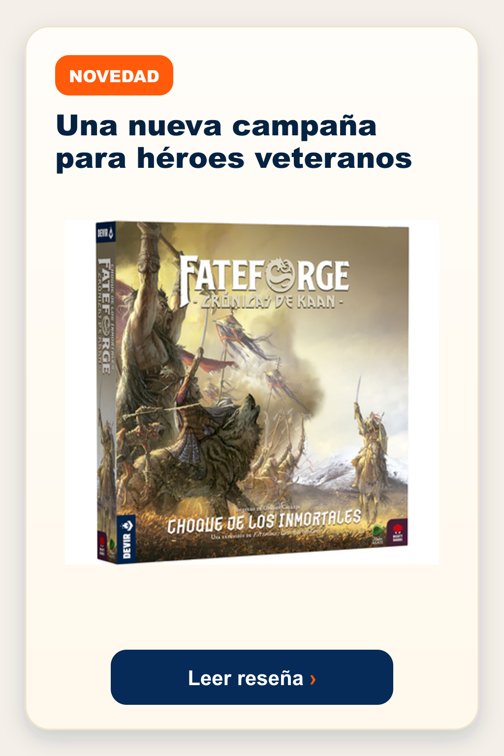 Novedad: Fateforge Choque de los Inmortales, una nueva campaña