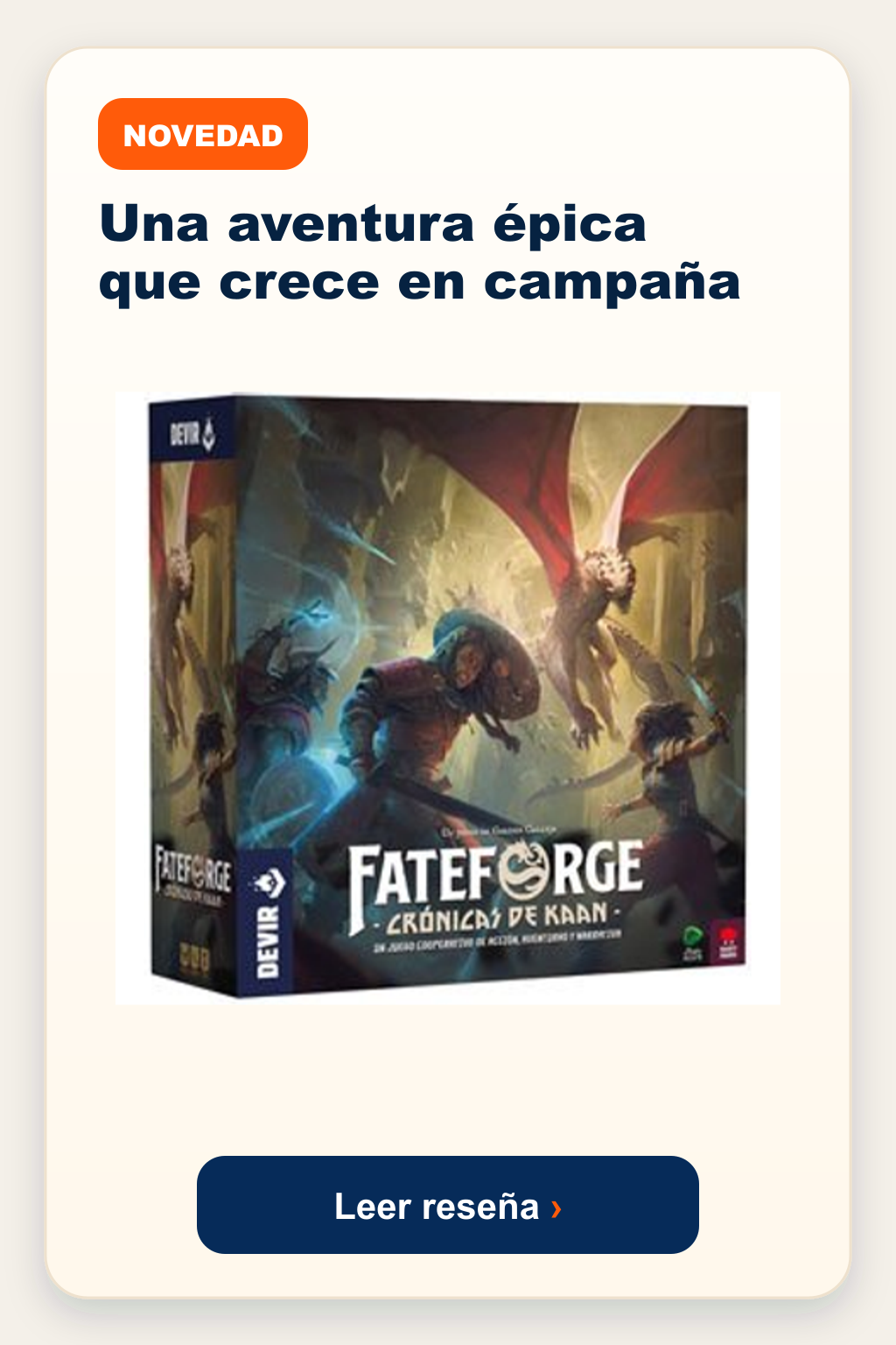 Novedad: Fateforge Crónicas de Kaan, una aventura épica