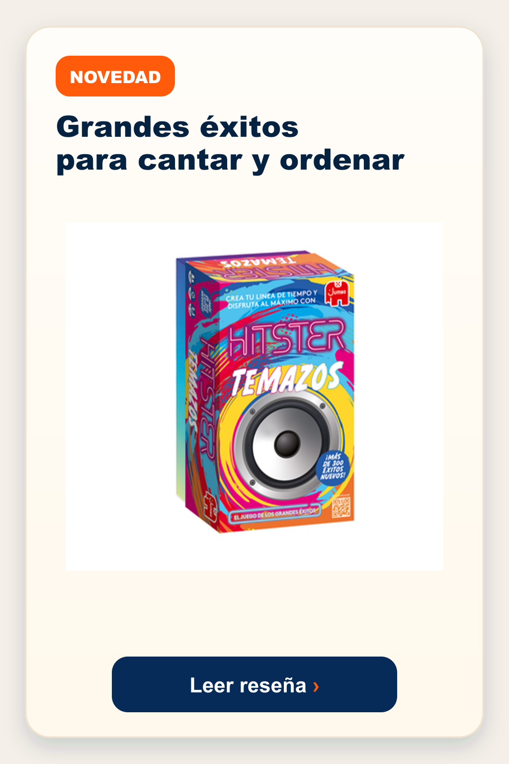 Novedad: Hitster Temazos, grandes éxitos para cantar y ordenar