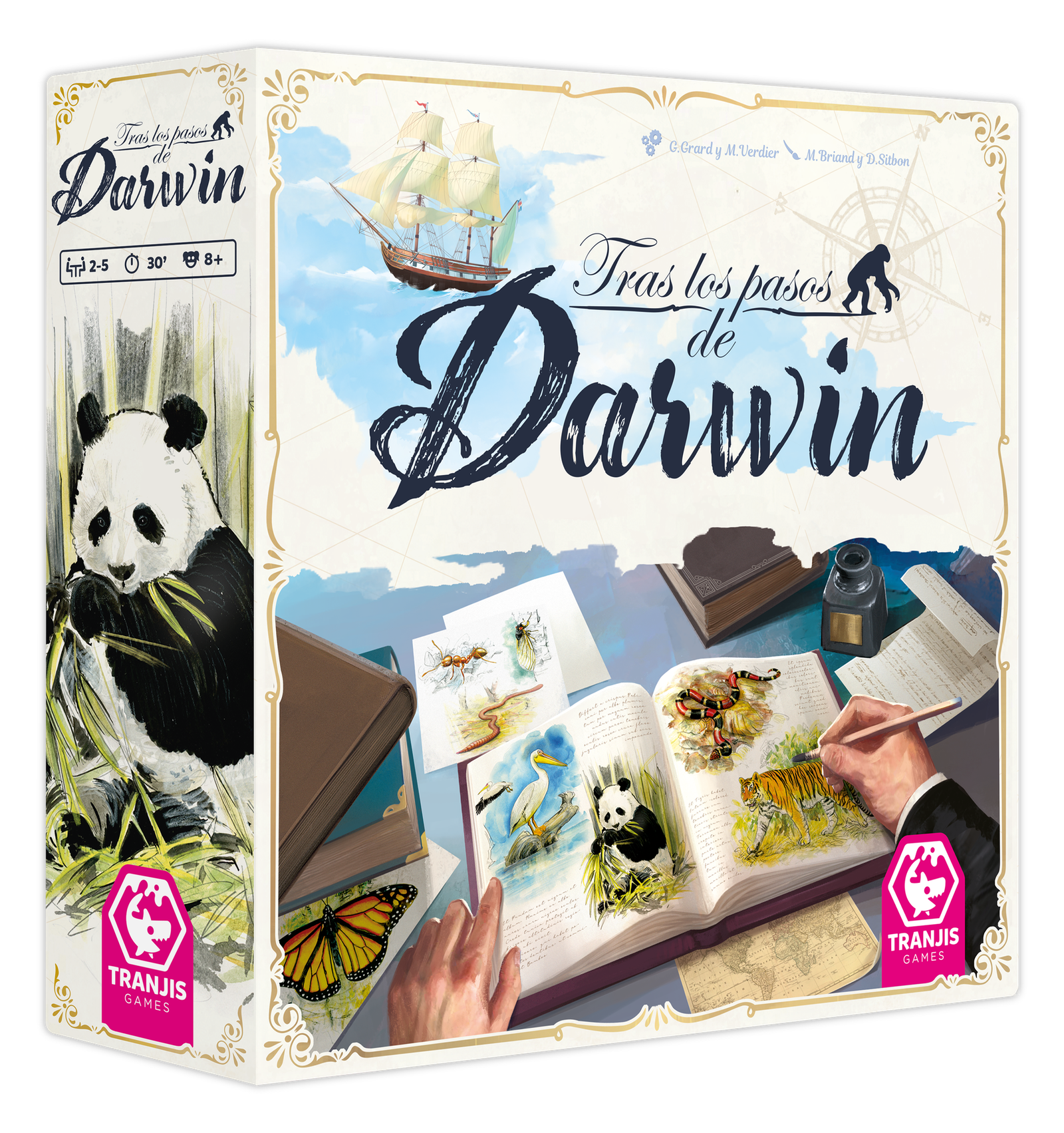 Portada de la edición española de Tras los pasos de Darwin