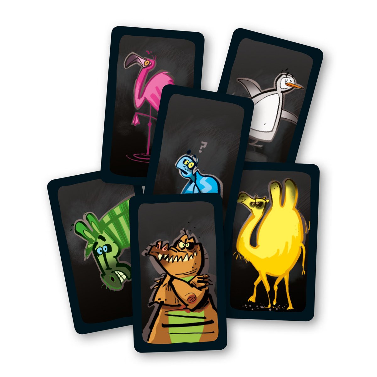 Cartas de animales, colores, tortuga y cocodrilo de la edición española de Dodelido