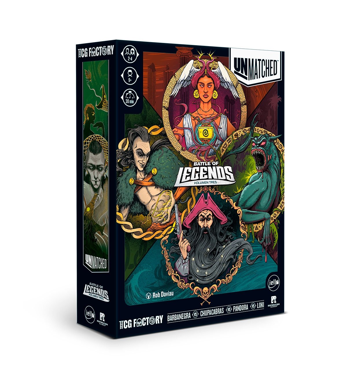 Caja española de Unmatched Battle of Legends Volumen 3
